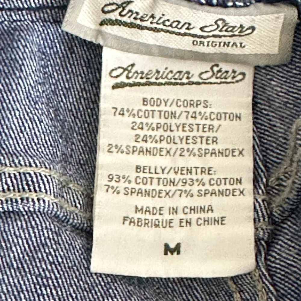 American Star Maternity sz med jean Capri with rolled up bottoms